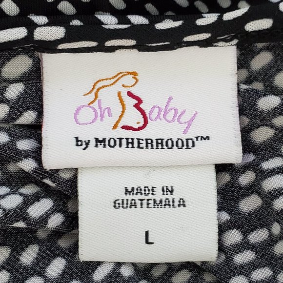 Oh Baby by Motherhood Irregular Polka Dot Tie Back Maternity Top Size L - Picture 10 of 14